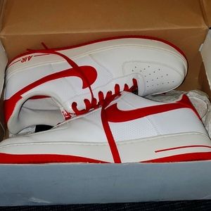 Air force one white/Red pattent Leather